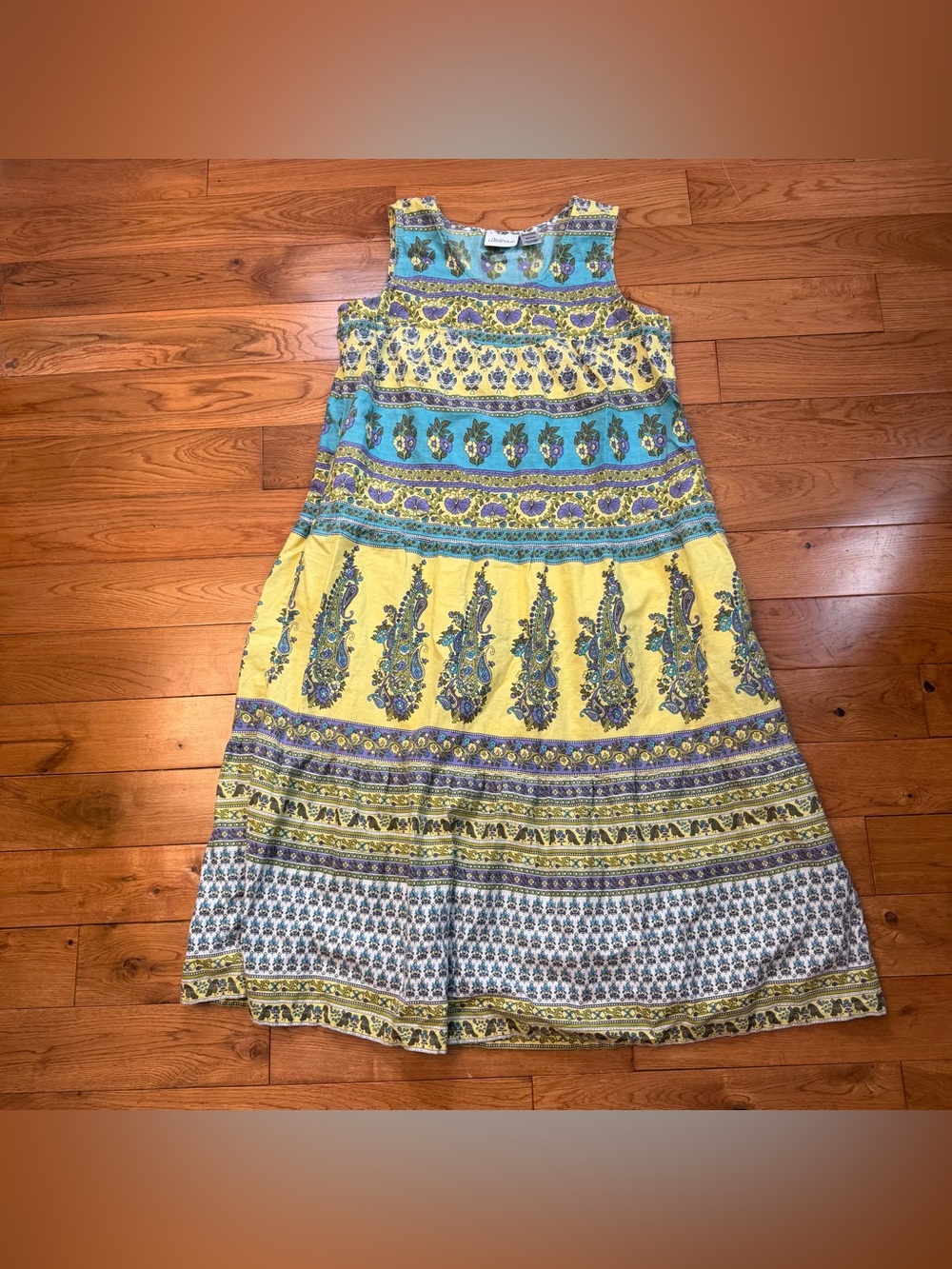 Vintage The Vermont Country Store Sleeveless Cotton Dress Bohemian Cottagecore